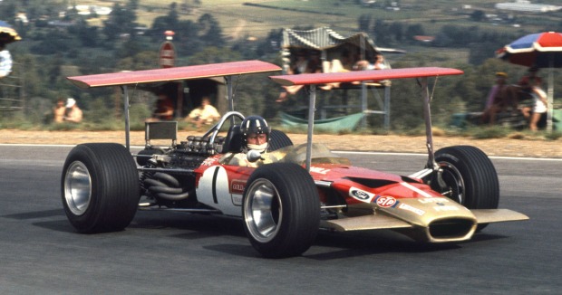 Hohe Flügel beim Lotus 49B aus dem Jahr 1968