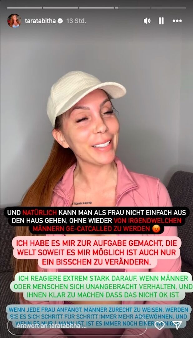 Tara Tabitha in einer Instagram Story.