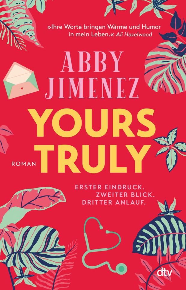 Buntes Buchcover mit großer Schrift und Pflanzen