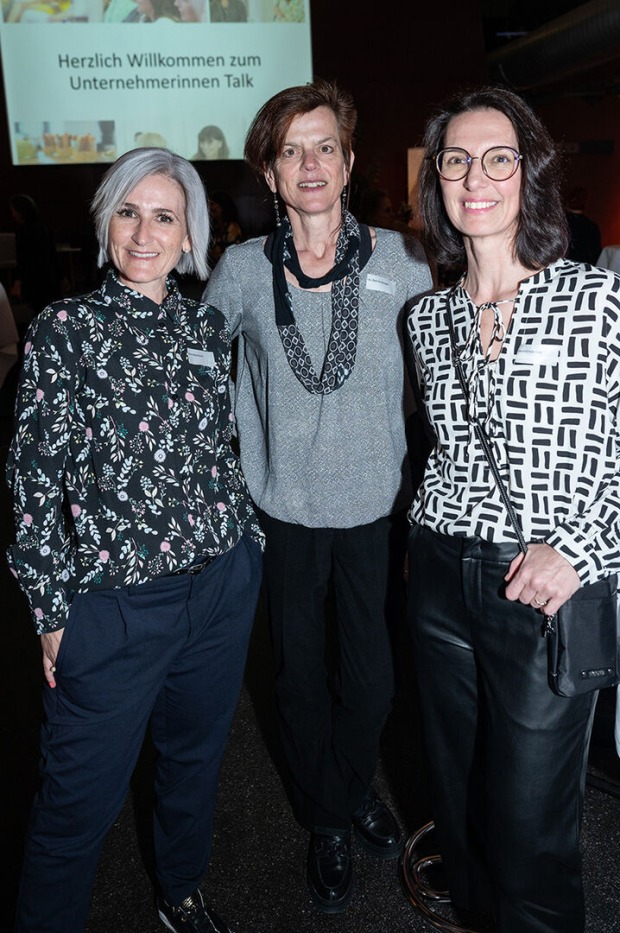 Veronika Rauch (Vero! Fotografie), Uta Belina Waeger (ReDesign) und Heidelinde Fehr (NudgiFIT) (v. li.)