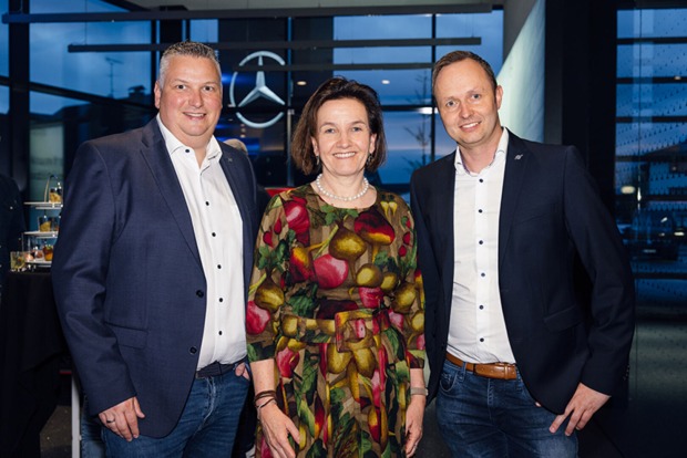 Geschäftsführung Mercedes Schneider: Joachim Singer, Karin Seyfried und Stefan Geser (v. li.)