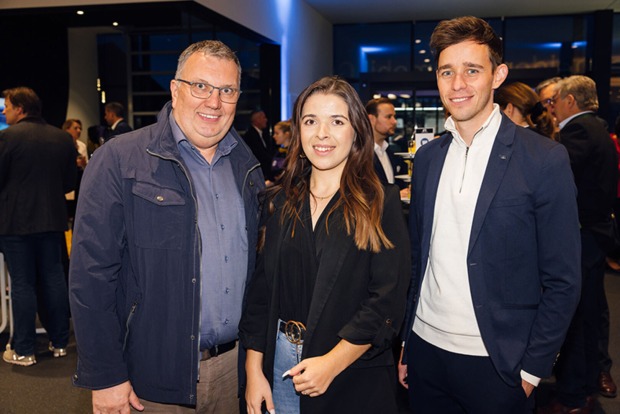Wolfgang Huber (HIG Ing. Büro), Victoria Oberhauser und GF Mathias König (beide bobdo.com) (v. li.)