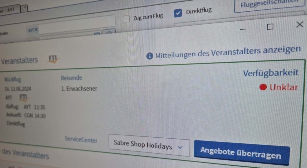 Frontpage einer Reiseseite.