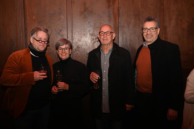 Armin und Hildegard Weber, Willi  Pramstaller, Clemens Gall gaben sich ein Stelldichein zum Jubiläum.