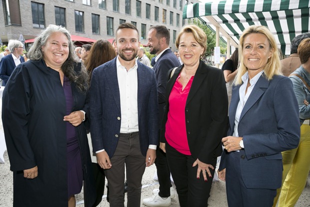 Andrea Huber (MINT Koordinatorin),  IV-GF Christian Zoll, Bgm. Andrea Kaufmann und WKV Vize-Präs. Petra Kreuzer (v. li.)