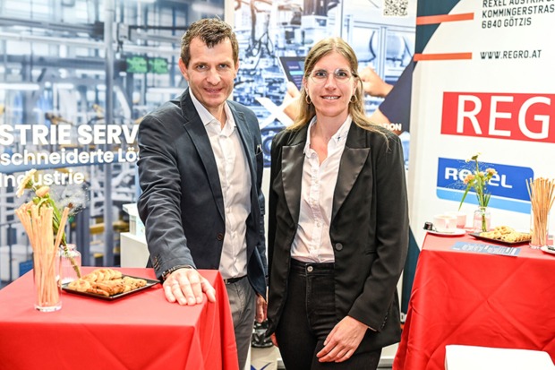 Peter Pollers und Sabine Fink (REXEL, Götzis)