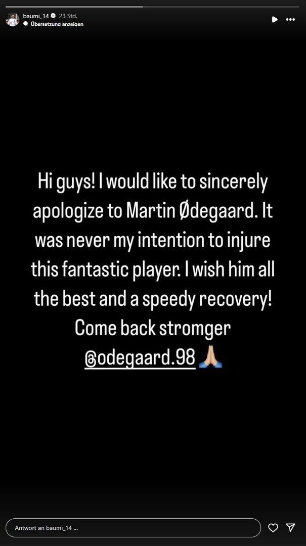 Instagram Story von Christoph Baumgartner