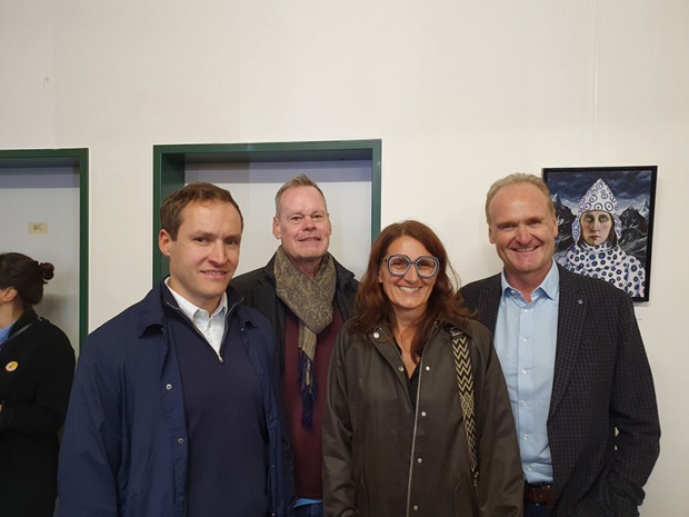 Bgm. Klaus Sohm, Kurator Thomas Schiretz, Regio-Kultur Juliana Krump, Regioobmann und Bürgermeister Guido Flatz (v. li.)
