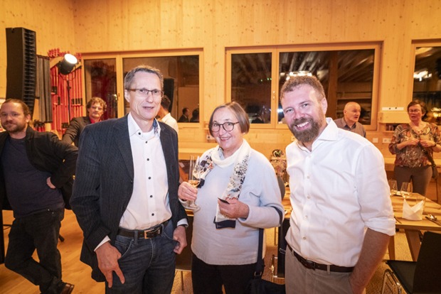 Axel Herrigel, Johanna Müller aus Friedrichshafen, Hausherr Hubert Feldkircher