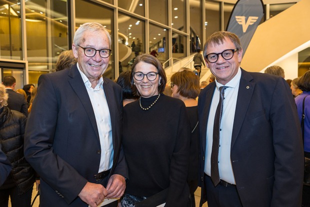 Karl-Heinz und Birgit Rüdisser mit Christoph Thoma