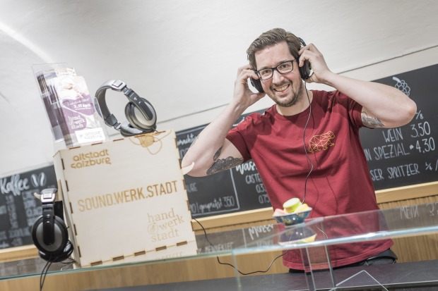 Bei der SOUND.WERK.STADT. in Gerald Baltrams Patisserie.