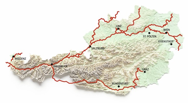 Jakobsweg Österreich Landkarte