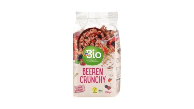 Abblidung des vom Rückruf betroffenen "Bio-Crunchy-Beeren"-Müsli