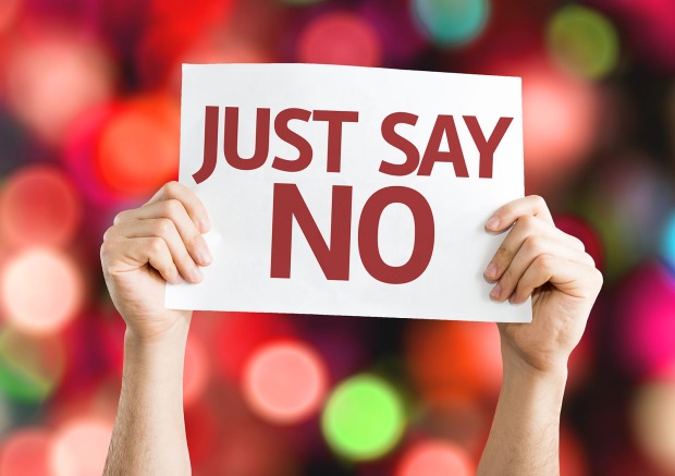 Ein Schild mit "Just Say No" | Credit: iStock.com/gustavofrazao