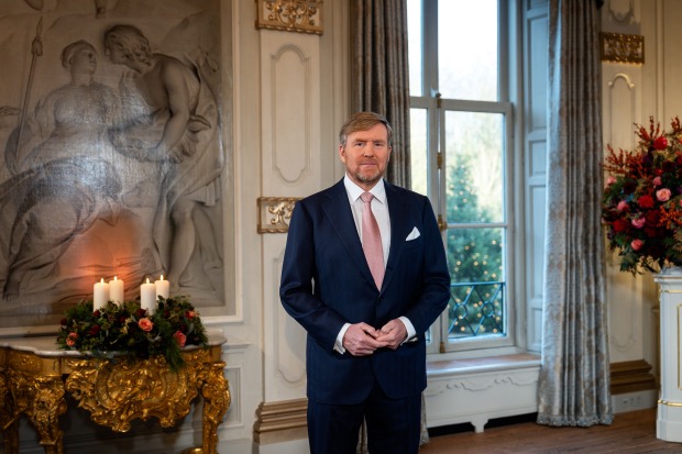 König Willem-Alexander der Niederlande hält im Schloss seine Weihnachtsansprache