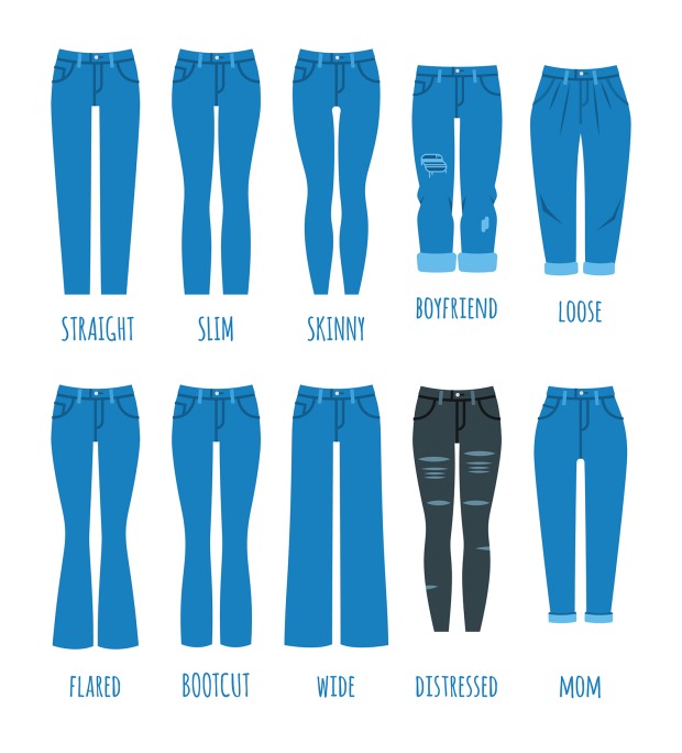 Jeans in allen Variationen | Credit: iStock.com/vectorikart