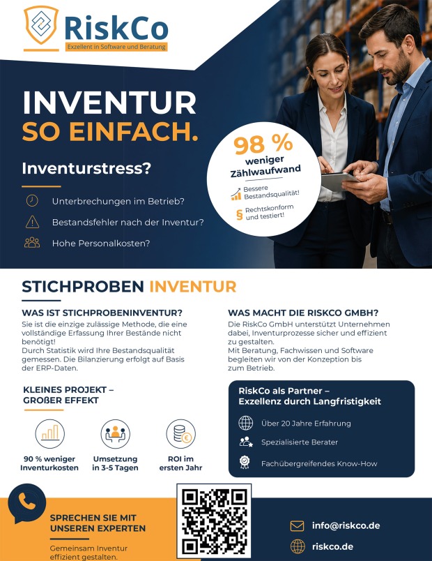 Frau und Mann bei gemeinsamer Inventur | Credit: RiskCo