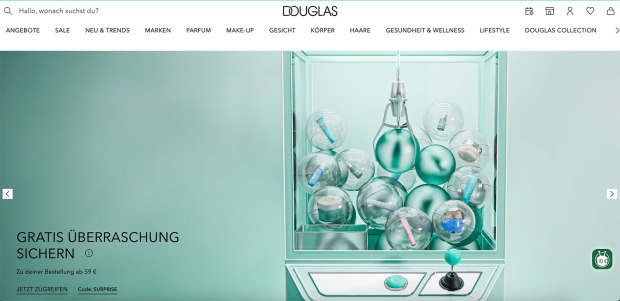 Website von Douglas | Credit: Douglas