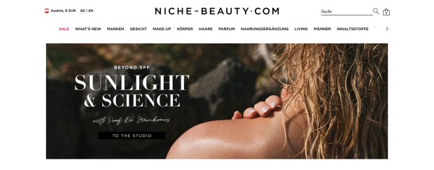 Website von Niche Beauty | Credit: Niche Beauty
