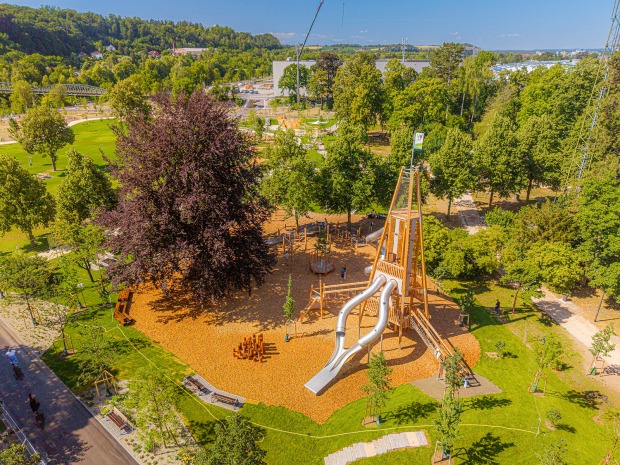 Welser Volksgarten von oben | Credit: Stadt Wels/Rene Hauser