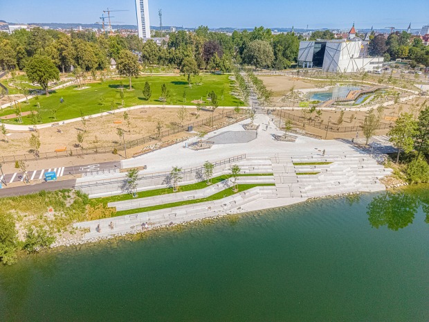 Welser Volksgarten von oben | Credit: Stadt Wels/Rene Hauser