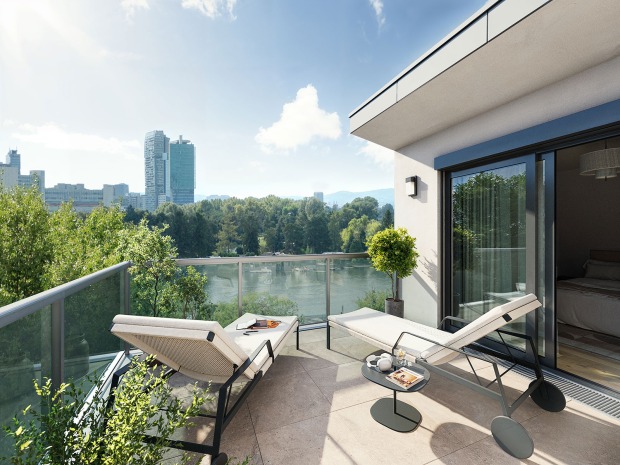 Terrasse mit Blick ins Grüne | Credit: Glorit Bausysteme