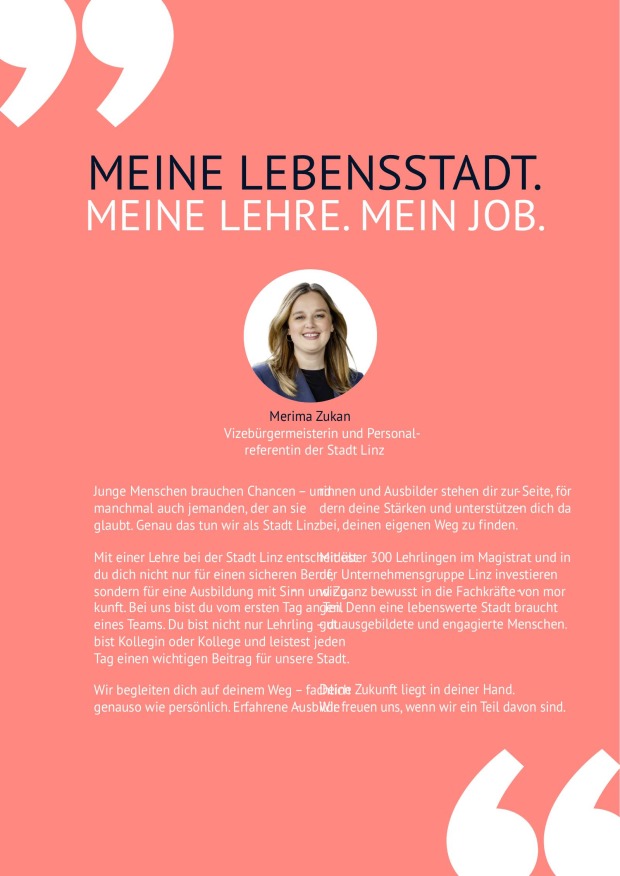 Lehre bei Stadt Linz 2026 | Credits: Stadt Linz