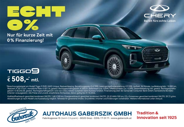 Ein Tiggo der Automarke Chery | Credit: Autohaus Gaberszik