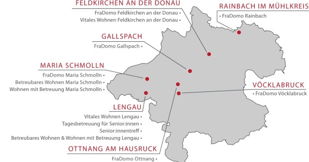 Die Standorte der FraDomo | Credit: FraGes Holding