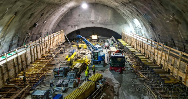 Pumpspeicherkraftwerk Ebensee der Energie AG im Bau