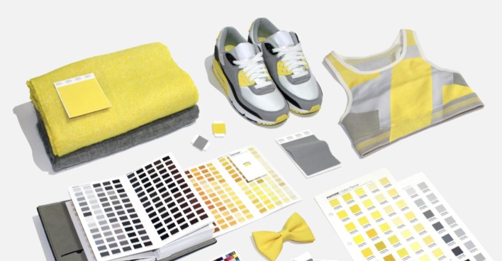 Accessoires in den Trendfarben 2021, hellgrau und hellgelb