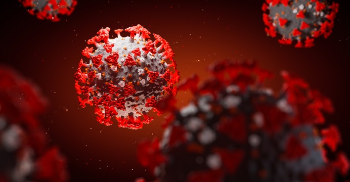 Eine stilistische Darstellung des Coronavirus