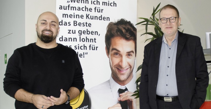 Ali Mahlodji mit WK-Obmann Karl Breuer