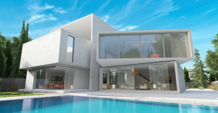 Modernes Wohnhaus mit Pool