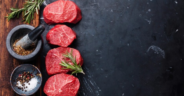 Steaks roh