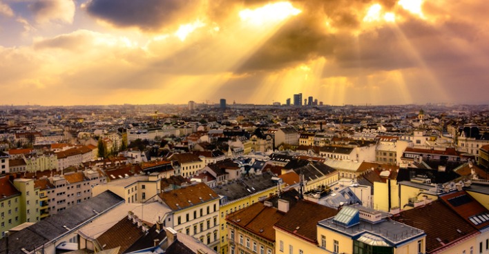Wolkenhimmel über Wien