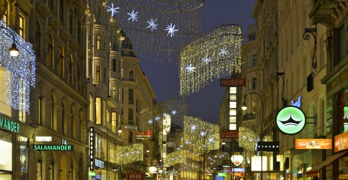 Weihnachtlich beleuchtete Wiener Innenstadt | Credits: Kronsteiner/PID