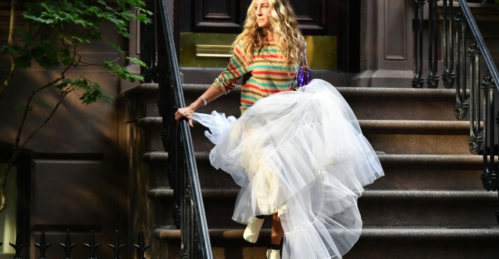Sarah Jessica Parker beim Dreh von "And Just Like That"