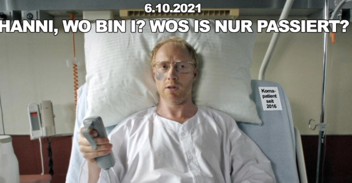 Schauspieler Simon Schwarz als Krankenhauspatient