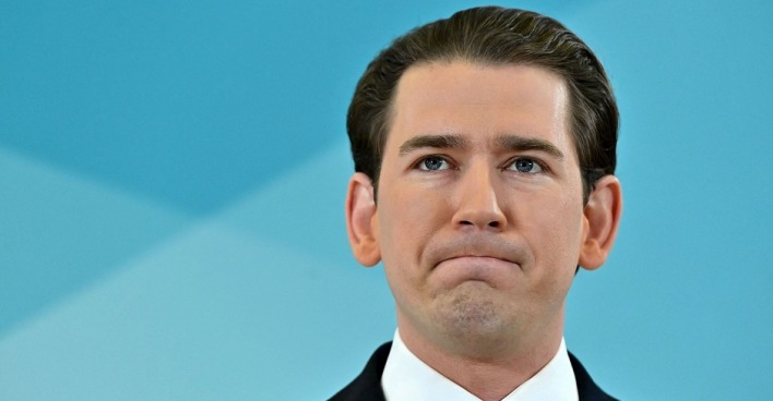 Sebastian Kurz bei seiner Rücktrittserklärung