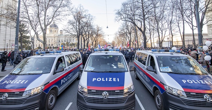 Corona-Demonstration am Wiener Ring