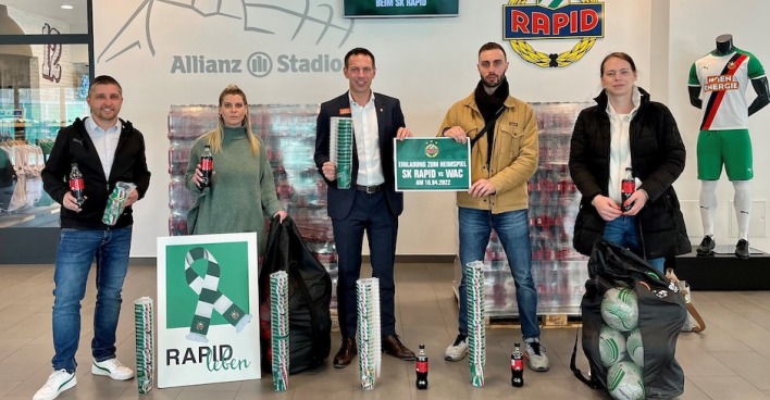 Rapid setzt sich für die Ukraine | Credit: SK Rapid