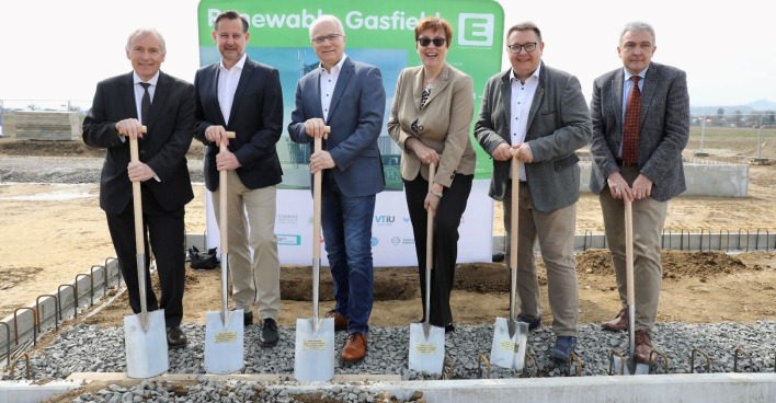 Der Spatenstich zur Errichtung der Wasserstoff-Anlage