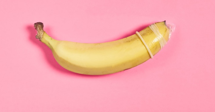 Banane mit Kondom