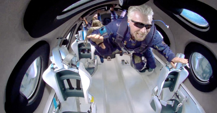 Neuer Weltraumtourismus mit alten Startup-Gründern wie Richard Branson von Virgin Galactic