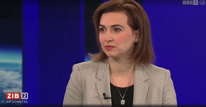 Justizministerin Alma Zadic im Studio der Zib2