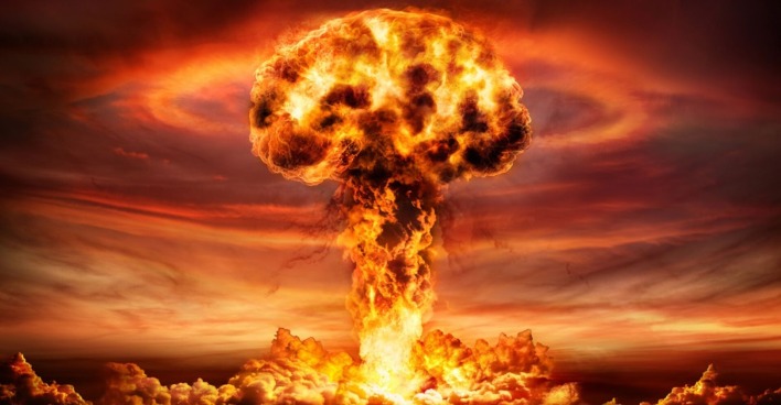 Eine Explosion. Die Folg: Ein Atompilz