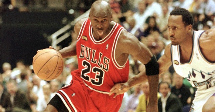 Michael Jordan beim Finalspiel 1998.