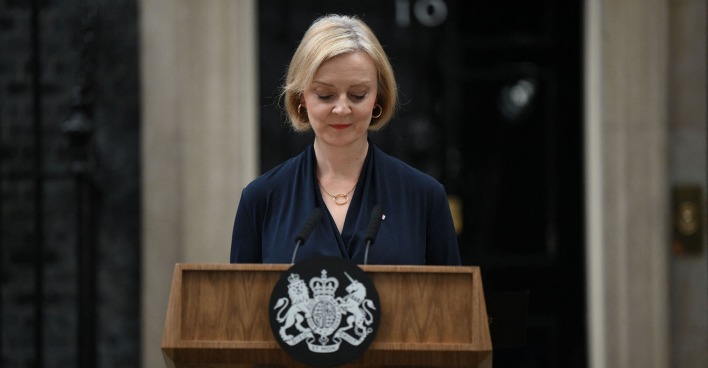Liz Truss verkündet ihren Rücktritt