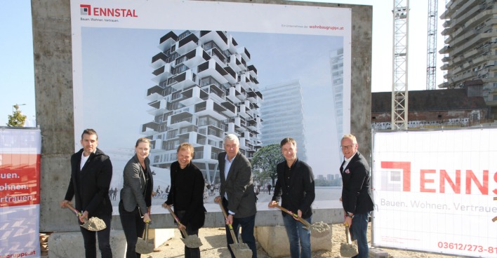 Spatenstich zum Bauteil 2 im Quartier 1 im neuen Stadtviertel Reininghaus
